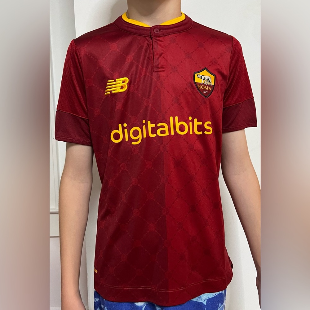 Youth AS ROMA 2022 Home Soccer Jersey Size YM